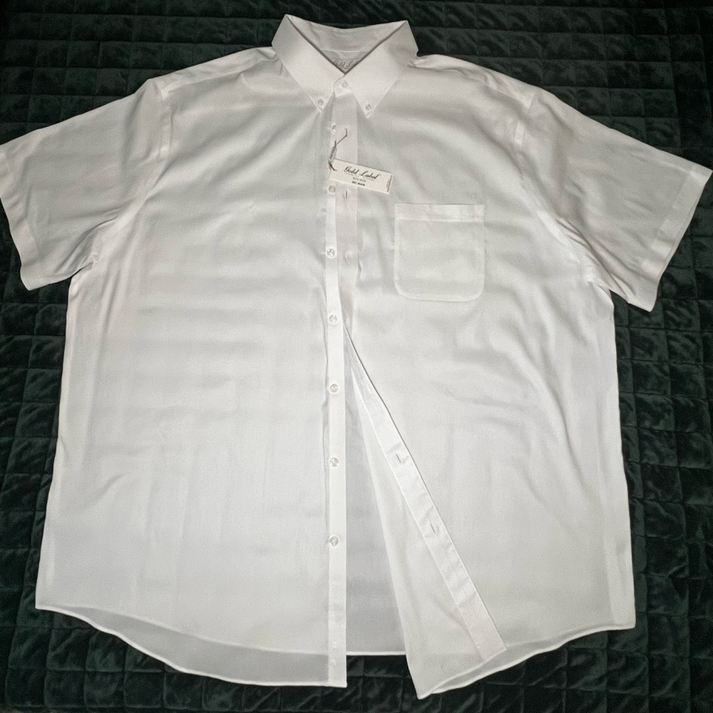 Classic White Men's Casual Button-Down Shirt